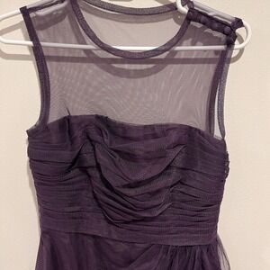 VERA WANG White Size 6 Sheer Tulle Mesh Dress Sleeveless Formal Prom Coquette